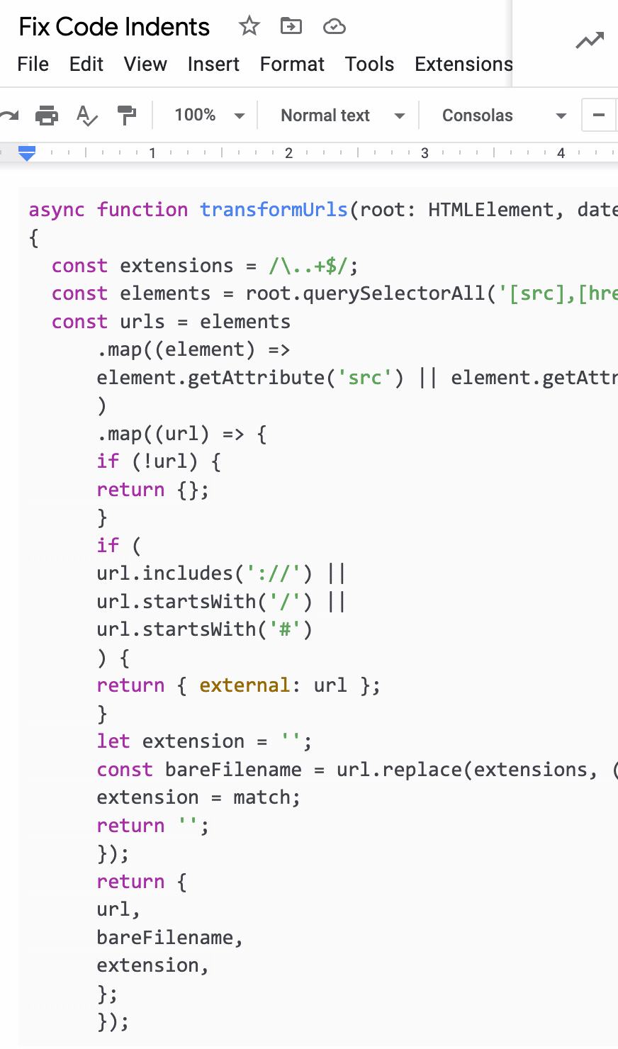After Fix Code Indents